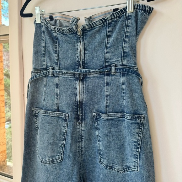 NWT Free People We The Free CRVY Femme Fatale One Piece Jumpsuit Denim Jean 10 - Picture 11 of 15